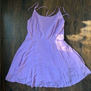 Forever 21 Lavender Open Back Skater Dress